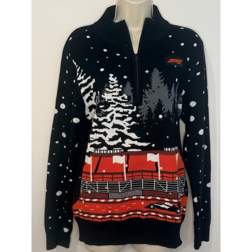 Formula 1 Christmas 1/4 Zip Jumper Size XS EUC!!
